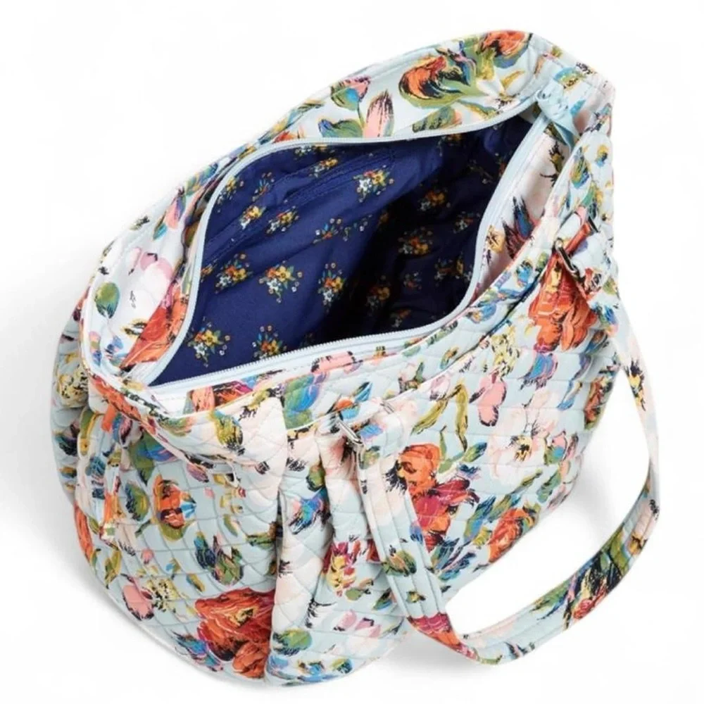 Vera Bradley Women's Cotton Glenna Satchel Purse - Picture 4 of 5